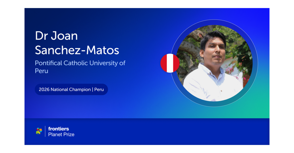 (Español) Joan Sanchez-Matos, investigador de PELCAN, es nombrado National Champion de Perú por Frontiers Planet Prize